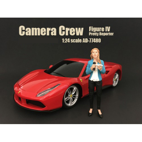 Camera Crew Figure Iv "pretty Reporter" For 124 Scale Models By American Diorama