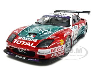 Ferrari 575 Gtc Team Spa-francochamps 2004 11 1/18 Diecast Car Model By Kyosho