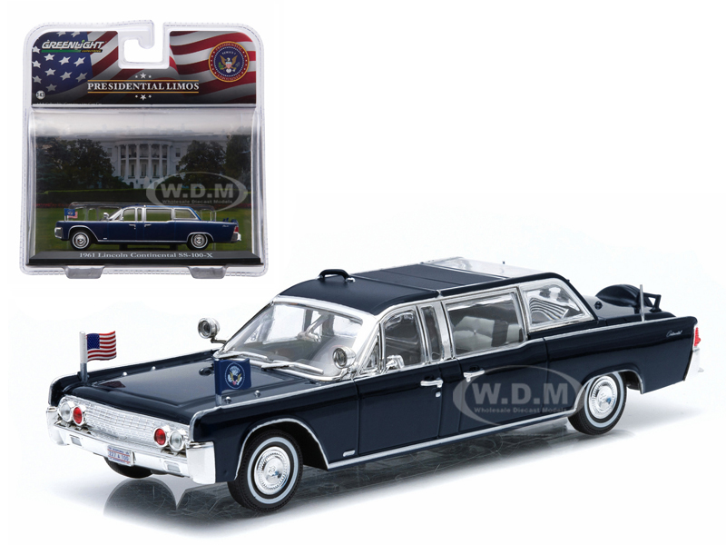 1961 Lincoln Continental SS-100-X John F. Kennedy Presidential Limousine 1/43 Diecast Model Car by Greenlight