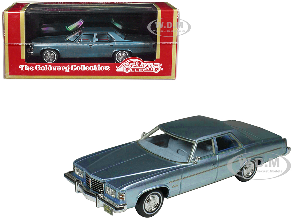 1976 Pontiac Catalina Athena Blue Metallic with Light Blue Interior Limited Edition to 240 pieces Worldwide 1/43 Model Car by Goldvarg Collection