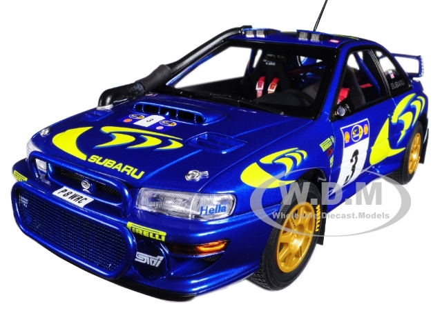Image of Subaru Impreza WRC 1997 3 Rally Safari Colin McRae / Nicky Grist 1/18 Diecast Model Car by Autoart