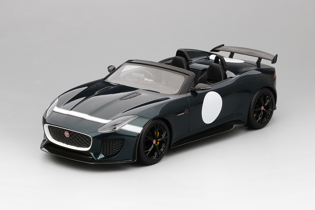 Jaguar F-type Project 7 British Racing Metallic Green Limited Edition To 999 Pieces 1/18 Model Car By Top Speed