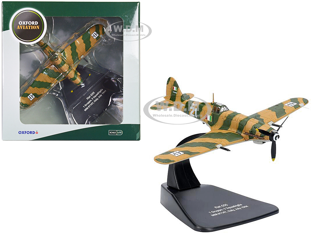 Fiat G55 Centauro Fighter Aircraft "1 Gruppo 3 Squadriglia MM.91147 Italy" (1944) Italian Air Force "Oxford Aviation" Series 1/72 Diecast Model Airpl