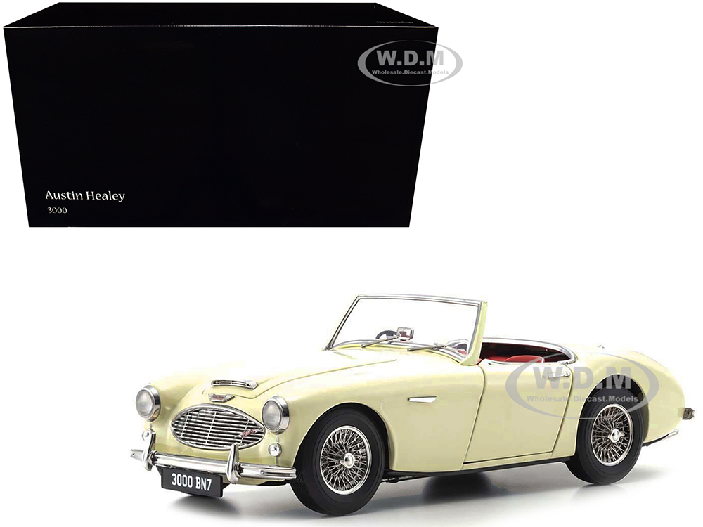 Austin Healey 3000 Mk-1 (BN7) Convertible RHD (Right Hand Drive) English White 1/18 Diecast Model Car By Kyosho