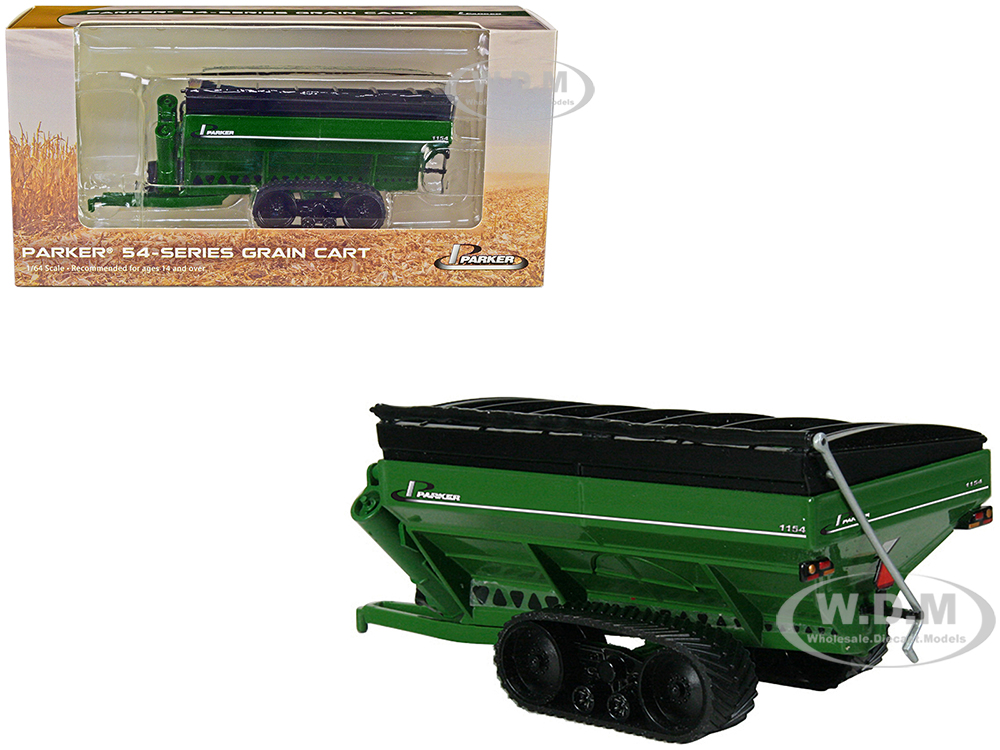 Parker 1154 Grain Cart with Tracks Green 1/64 Diecast Model by SpecCast