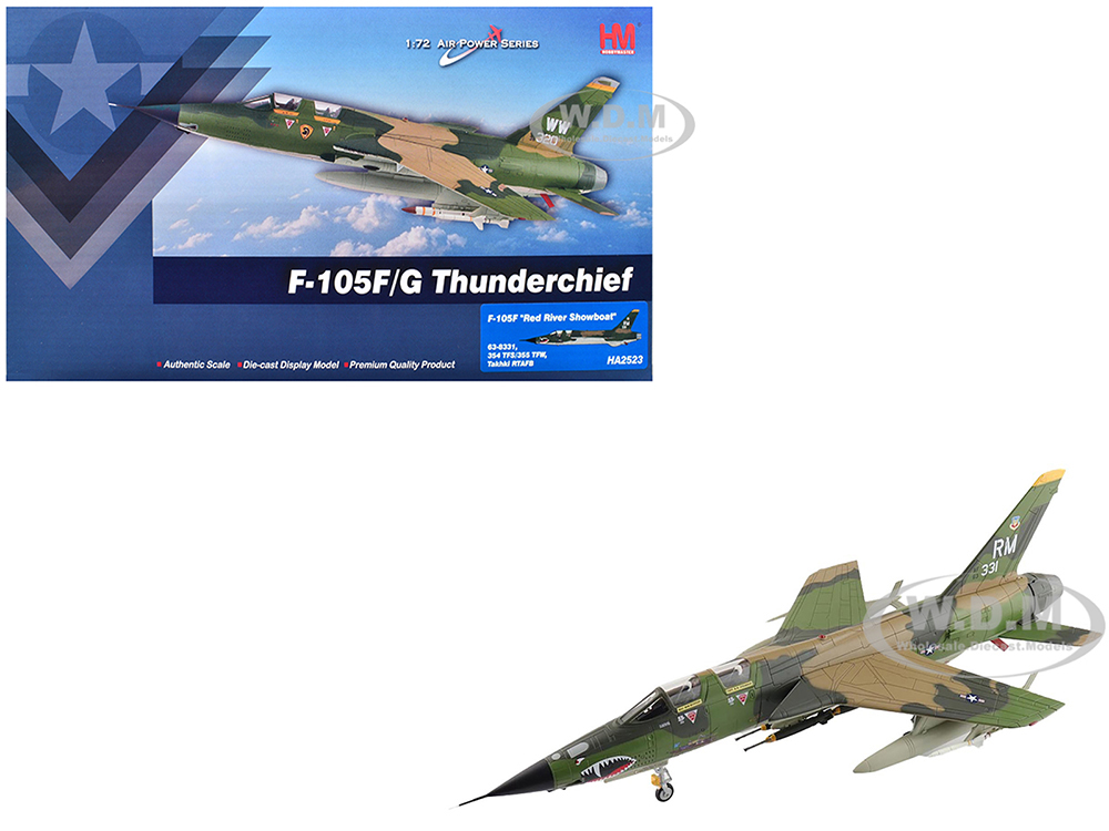 Republic F-105F Thunderchief Fighter-Bomber Aircraft "63-8331 Red River Showboat 354th Tactical Fighter Squadron 355th Tactical Fighter Wing Takhli R