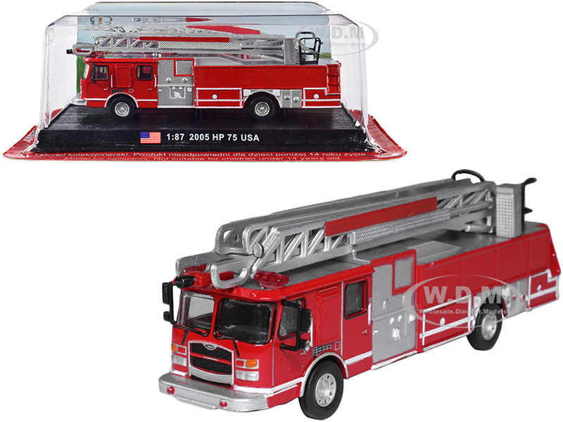 Image of 2005 E-One HP 75 Fire Engine 1/87 (HO) Scale Diecast Model by Amercom