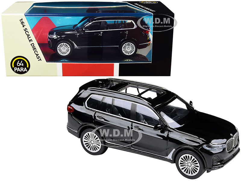 Image of BMW X7 Black 1/64 Diecast Model Car by Paragon
