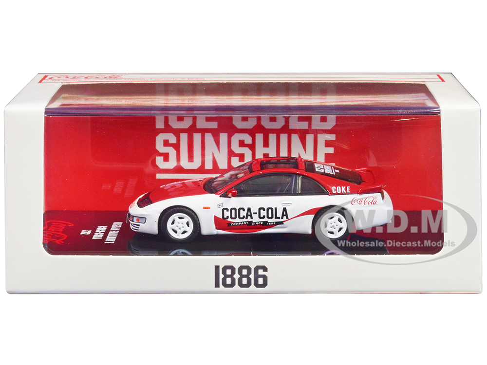 Nissan Fairlady Z (Z32) RHD (Right Hand Drive) Red And White Coca-Cola 1/64 Diecast Model Car By Inno Models