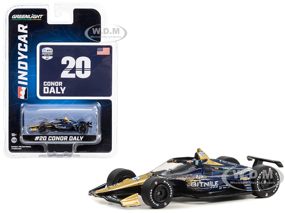 Dallara IndyCar 20 Conor Daly / Ed Carpenter Racing Bitnile "NTT IndyCar Series" (2023) 1/64 Diecast Model Car by Greenlight