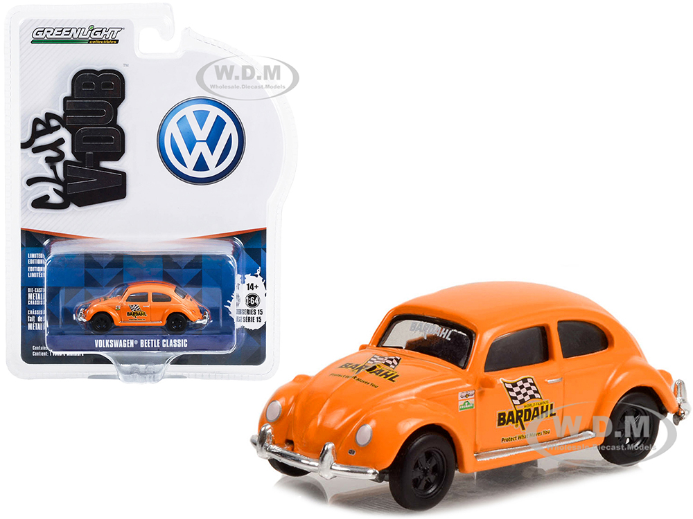 Volkswagen Beetle Classic Orange "Bardahl Protect What Moves You" "Club Vee V-Dub" Series 15 1/64 Diecast Model Car by Greenlight