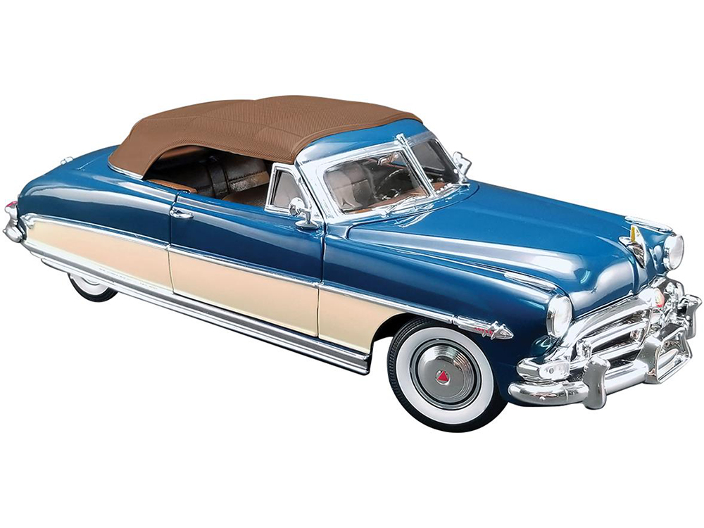 1952 Hudson Hornet Convertible Admiral Blue And Boston Ivory With Brown Top Limited Edition To 516 Pieces Worldwide 1/18 Diecast Model Car By Acme