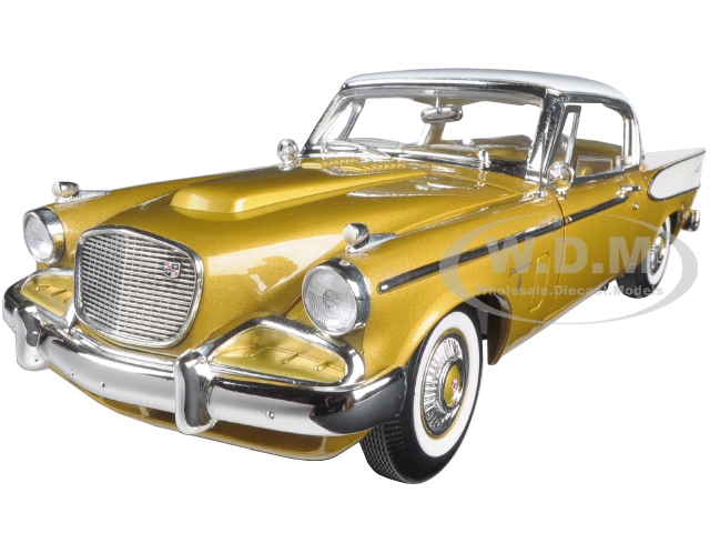 Image of 1958 Studebaker Golden Hawk Gold 1/18 Diecast Model Car by Road Signature