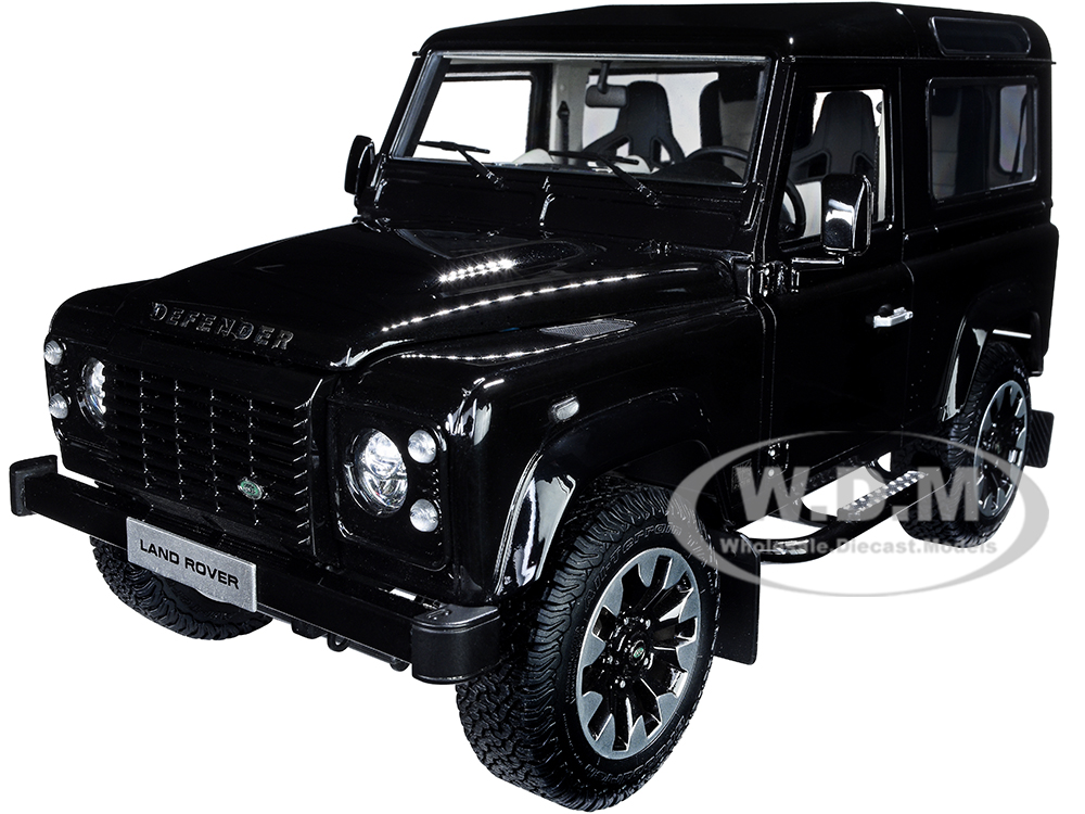 Land Rover Defender 90 Works V8 Black "70th Edition" 1/18 Diecast Model Car by LCD Models