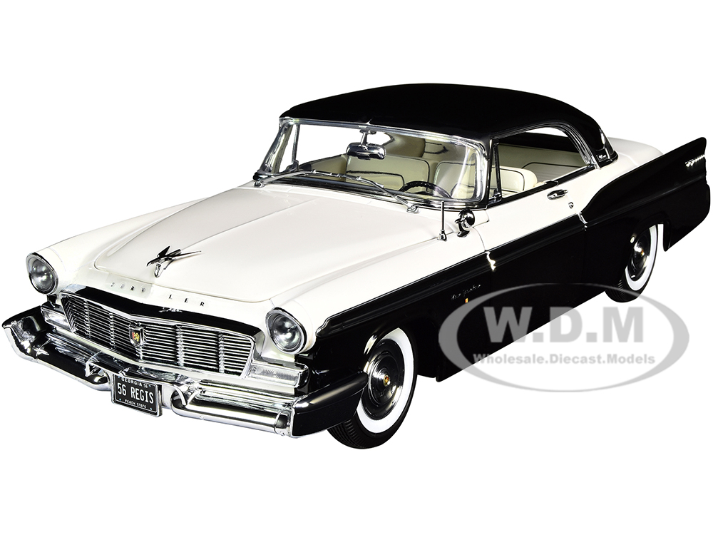 1956 Chrysler New Yorker St. Regis Cloud White and Raven Black Limited Edition to 402 pieces Worldwide 1/18 Diecast Model Car by ACME