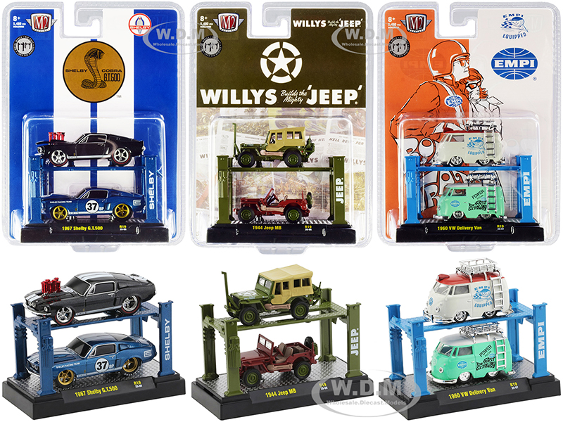 "Auto Lifts" Set of 6 pieces Series 19 Limited Edition to 5480 pieces Worldwide 1/64 Diecast Model Cars by M2 Machines