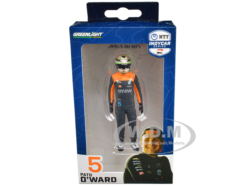 "NTT IndyCar Series" 5 Pato OWard Driver Figure "Arrow - Arrow McLaren" for 1/18 Scale Models by Greenlight