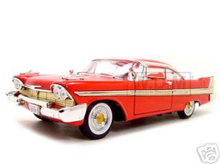 1958 Plymouth Fury Red 1/18 Diecast Model Car by Motormax