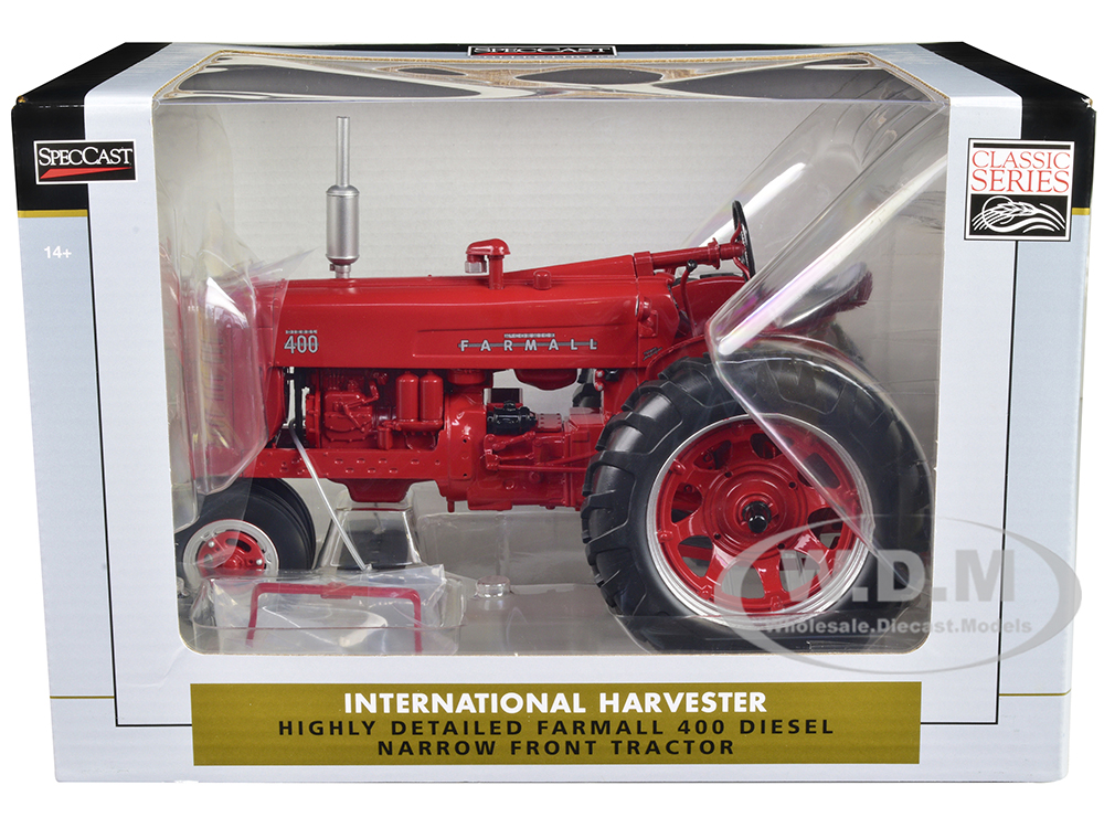 International Harvester Farmall 400 Diesel Narrow Front Tractor Red "Classic Series" 1/16 Diecast Model by SpecCast