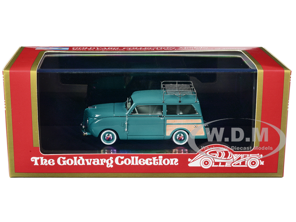 1949 Crosley Station Wagon Medium Blue with Roof Rack and Light Blue Interior Limited Edition to 240 pieces Worldwide 1/43 Model Car by Goldvarg Coll