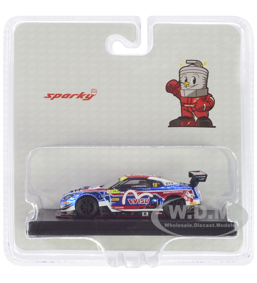 Image of Nissan GT-R Nismo GT3 18 Alexandre Imperatori KCMG 10th FIA GT World Cup Macau (2018) 1/64 Diecast Model Car by Sparky