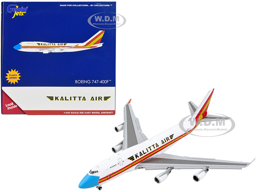 Boeing 747-400F Commercial Aircraft with Flaps Down 