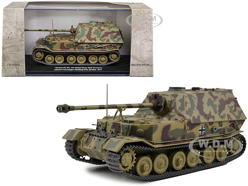 German Sd. Kfz. 184 Elefant Heavy Tank Destroyer Schwere Panzerjager Abteilung 653 Ukraine 1944 1/43 Diecast Model by AFVs of WWII