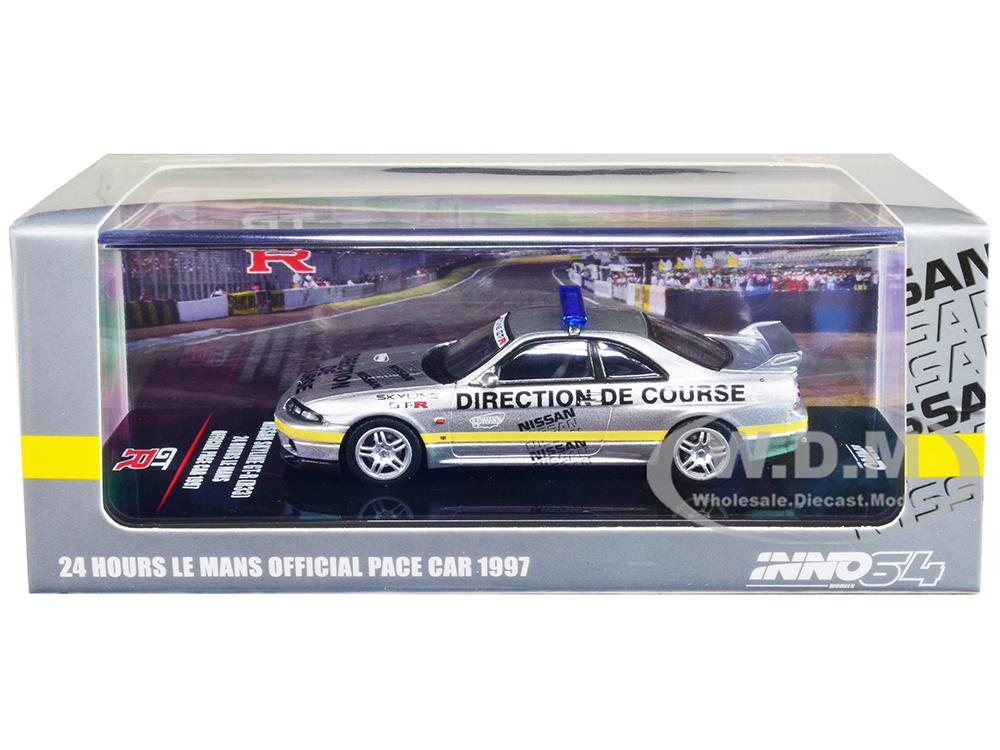 Nissan Skyline GT-R (R33) RHD (Right Hand Drive) 24 Hours of Le Mans - Official Pace Car (1997) 1/64 Diecast Model Car by Inno Models
