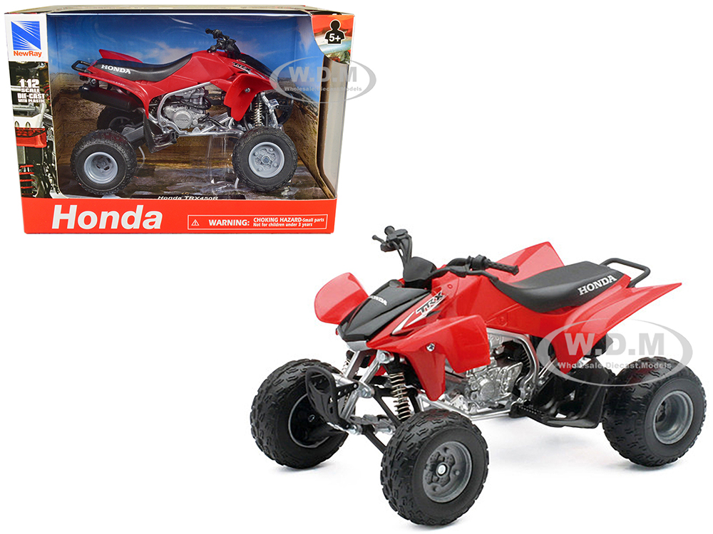 Honda TRX 450R ATV Red 1/12 Diecast Motorcycle Model by New Ray