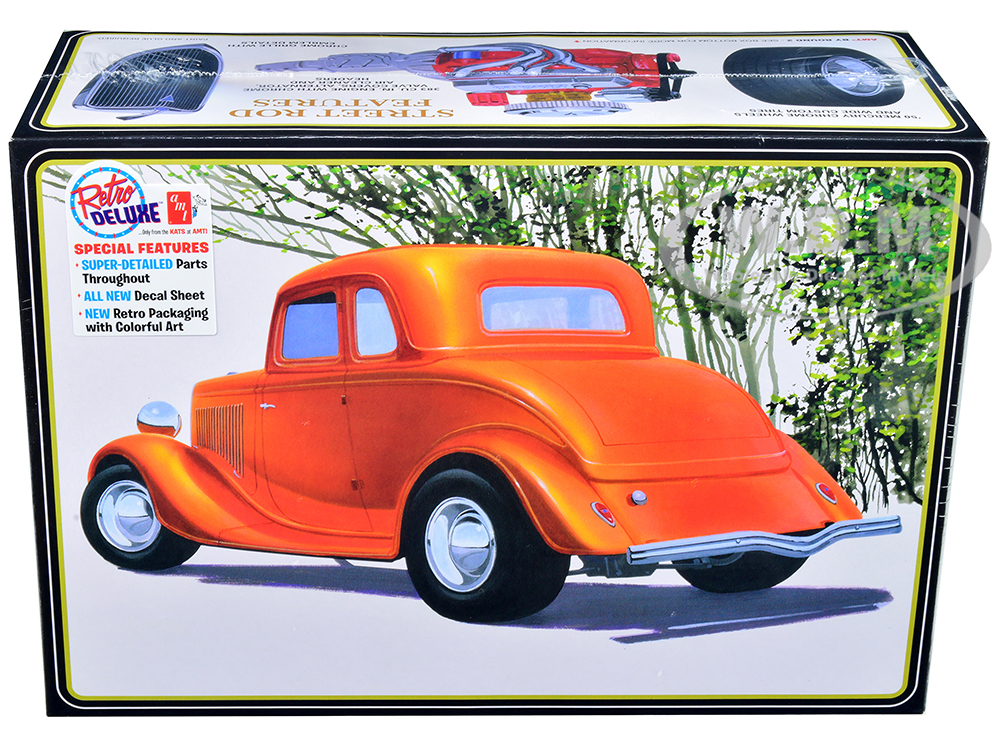 Skill 2 Model Kit 1934 Ford Street Rod 5-Window Coupe 1/25 Scale Model by AMT