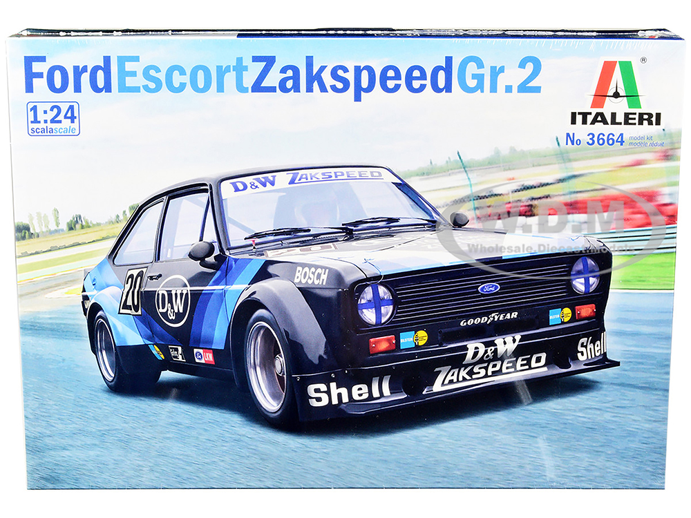 Skill 2 Model Kit Ford Escort Zakspeed Gr.2 Brands Hatch 500 km. (1979) 1/24 Scale Model by Italeri