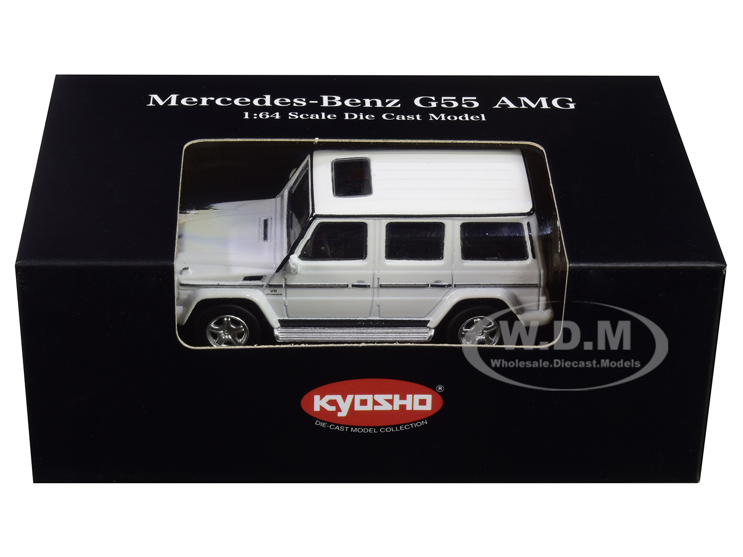 Image of Mercedes Benz G55 AMG White 1/64 Diecast Model Car by Kyosho