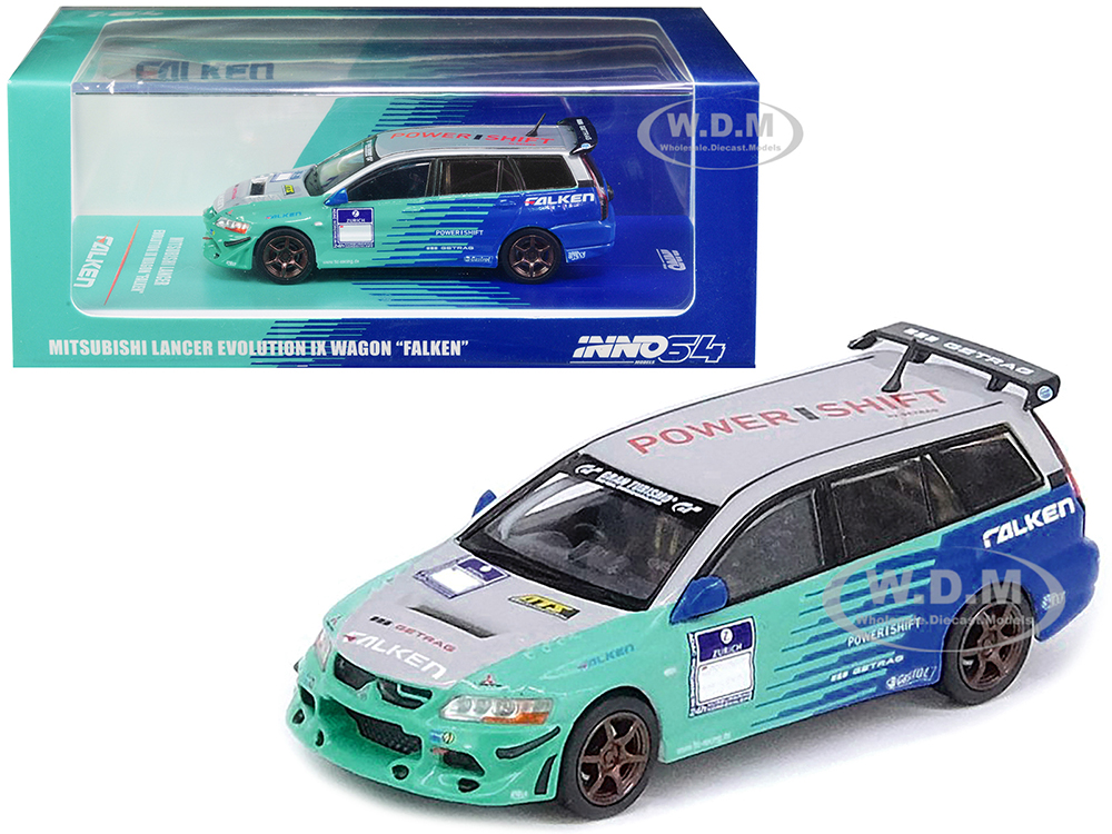 Mitsubishi Lancer Evolution IX Wagon RHD (Right Hand Drive) Falken Livery 1/64 Diecast Model Car By Inno Models