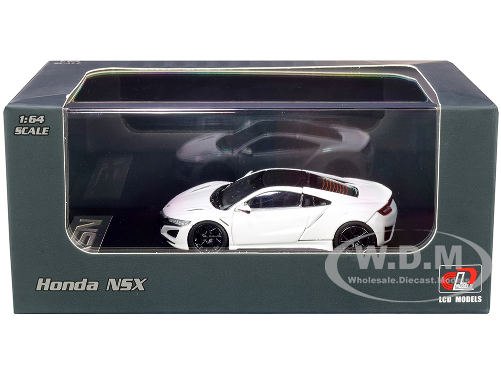 Honda NSX White with Carbon Top 1/64 Diecast Model Car by LCD Models