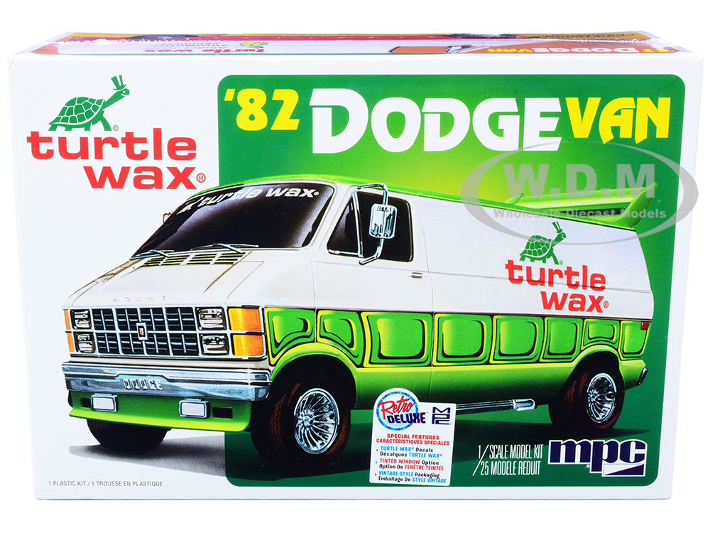 Skill 2 Model Kit 1982 Dodge Van Custom "Turtle Wax" 2-in-1 Kit 1/25 Scale Model by MPC