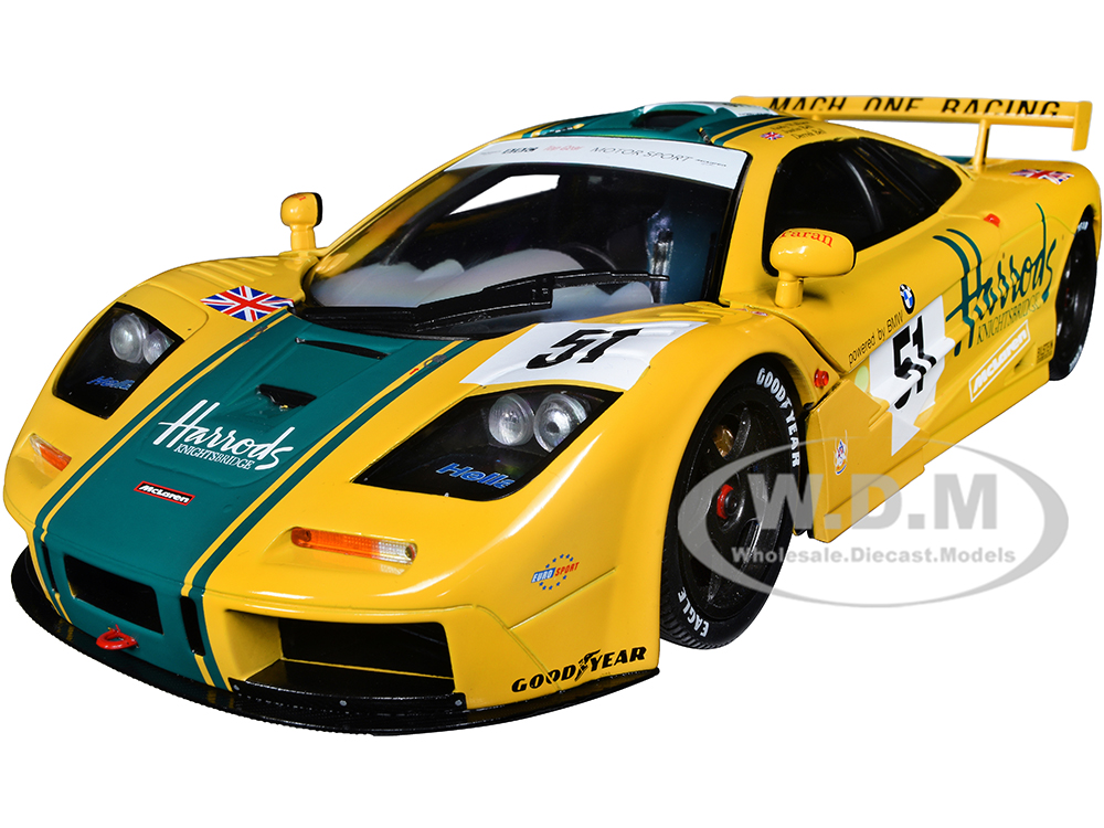 McLaren F1 GTR Short Tail 51 Andy Wallace - Derek Bell - Justin Bell "Harrods" 24H of Le Mans (1995) "Competition" Series 1/18 Diecast Model Car by S