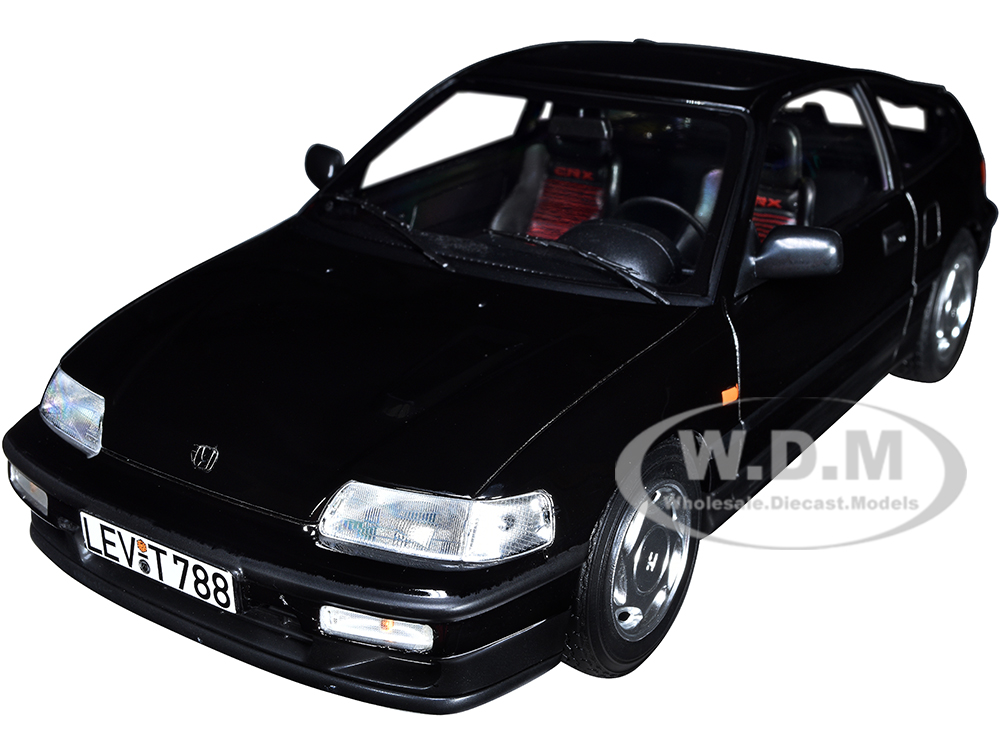 1990 Honda CRX Black 1/18 Diecast Model Car by Norev