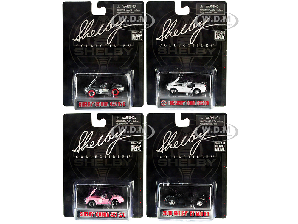 Carroll Shelby 50th Anniversary 4 piece Set 2022 Release Q 1/64 Diecast Model Cars by Shelby Collectibles