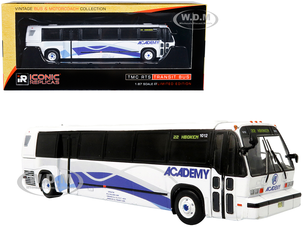 TMC RTS Transit Bus Academy Bus Lines 22 Hoboken Vintage Bus & Motorcoach Collection 1/87 Diecast Model by Iconic Replicas