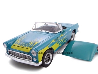 1956 Ford Thunderbird Blue Street Rod 1/24 Diecast Car By Unique Replicas