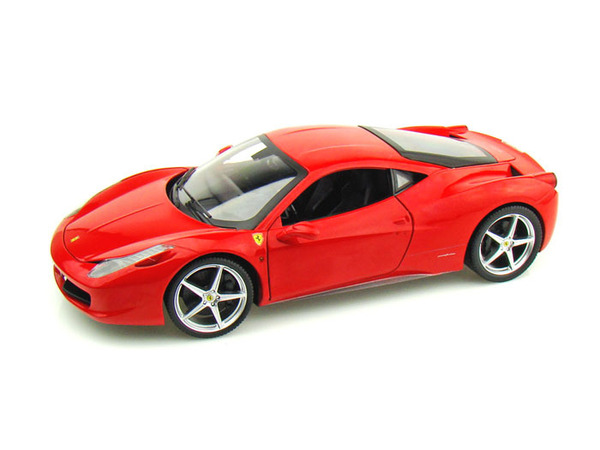 2011 Ferrari 458 Italia Red Diecast Car Model 1/18 By Hotwheels