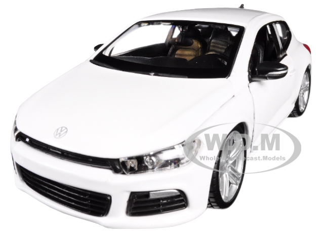 Volkswagen Scirocco R White 1/24 Diecast Model Car By Bburago