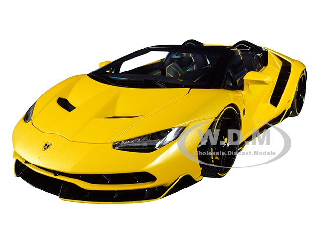Image of Lamborghini Centenario Roadster Giallo Inti / Pearl Yellow 1/18 Model Car by Autoart