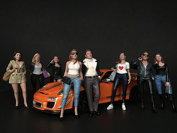 Image of "Ladies Night" 8 piece Figurine Set for 1/24 Scale Models by American Diorama
