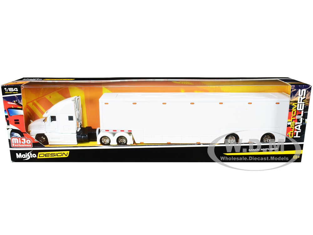 Mack Anthem Enclosed Transporter White 