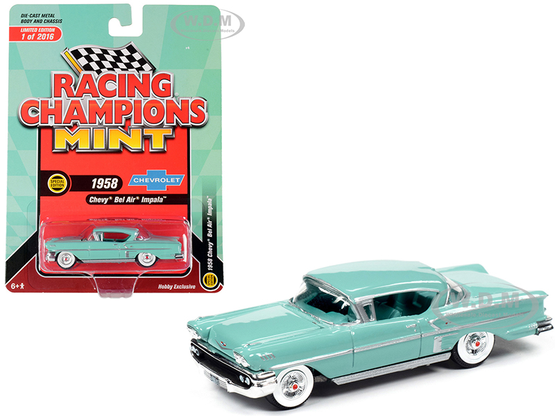 Image of 1958 Chevrolet Bel Air Impala Hardtop Glen Green Limited Edition to 2016 pieces Worldwide 1/64 Diecast Model Car by Racing Champions