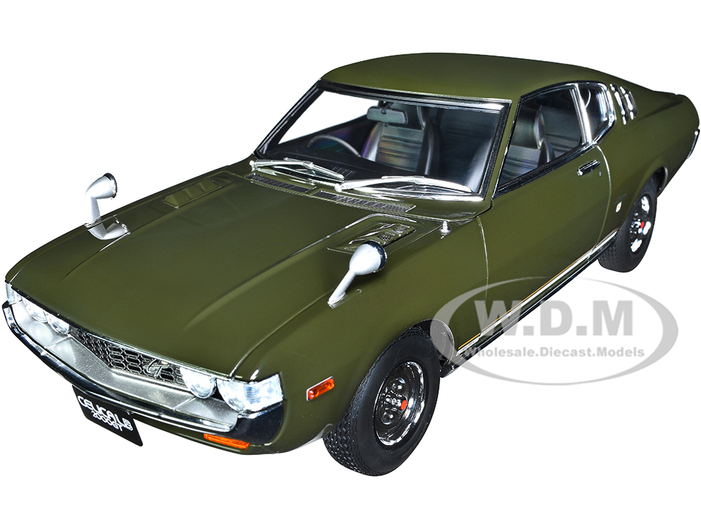 1973 Toyota Celica Liftback 2000GT (RA25) RHD (Right Hand Drive) Moss Green 1/18 Model Car By Autoart