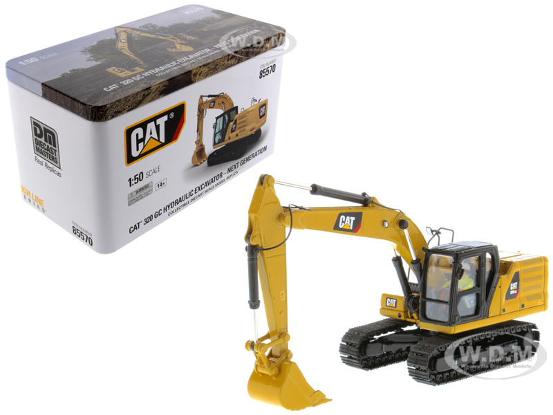 Cat Caterpillar 320 Gc Hydraulic Excavator With Operator Next Generation Design "high Line Series" 1/50 Diecast Model By Diecast Masters