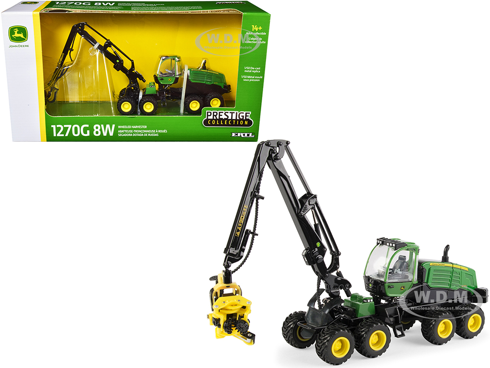 Image of John Deere 1270G 8W Wheeled Harvester "Prestige Collection" 1/50 Diecast Model by ERTL TOMY