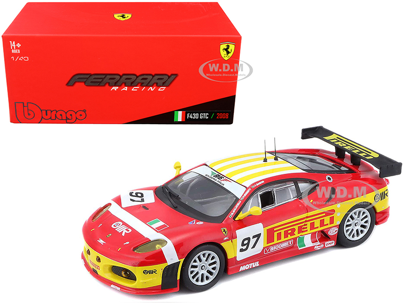 Image of Ferrari F430 GTC 97 F. Babini - M. Malucelli - P. Ruberti 24 Hours of Le Mans (2008) 1/43 Diecast Model Car by Bburago